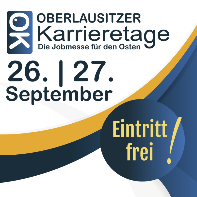 Logo der Veranstaltung Oberlausitzer Karrieretage am 26. und 27. September 2026 im Messepark Löbau.